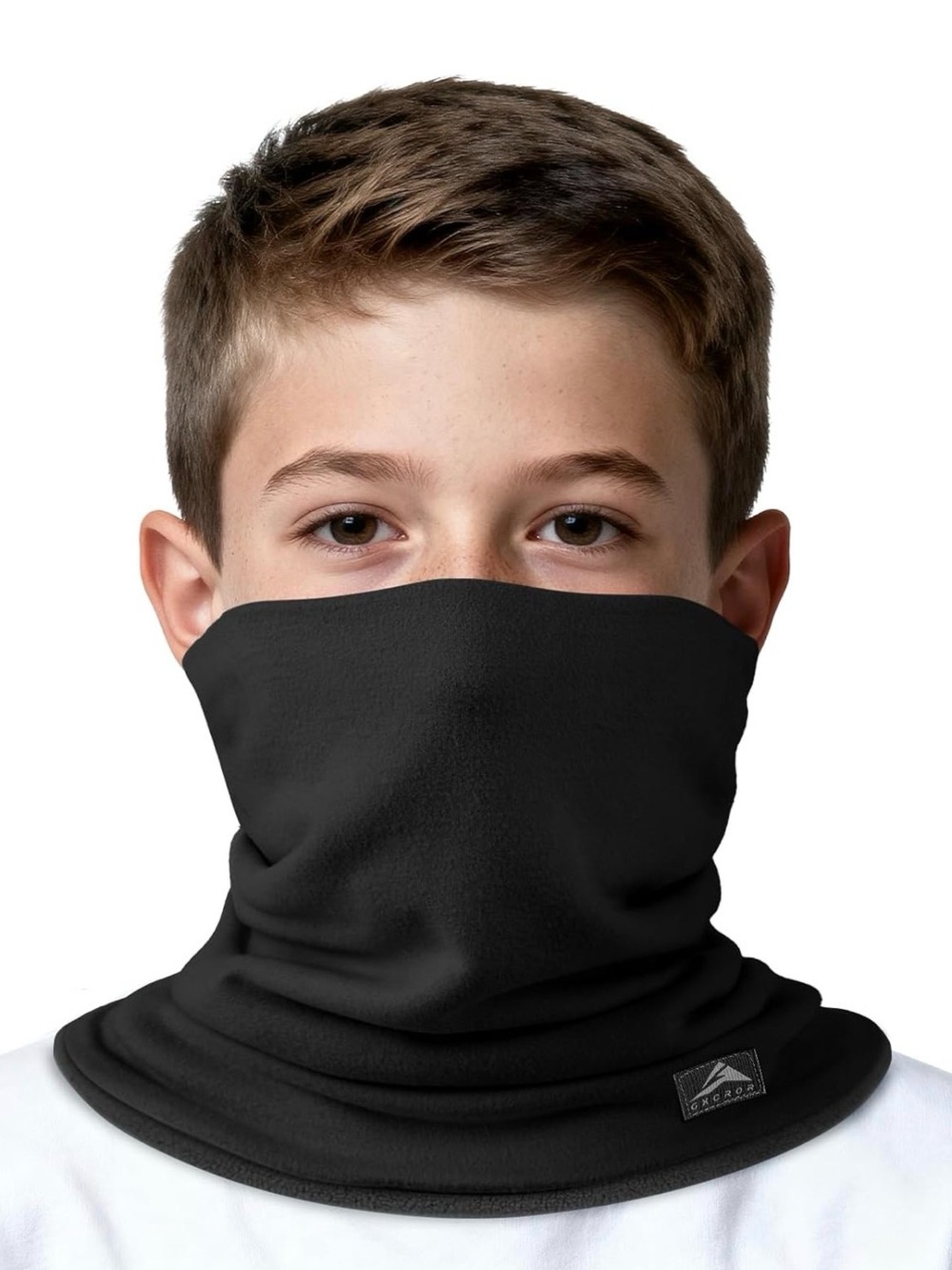 Kids Black Neck Gaiter - Comfortable Face & Neck Cover